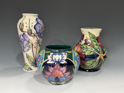 Lot 150A - Three Moorcroft Vases, Simeon baluster vase,...
