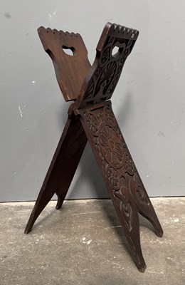 Lot 563 - An Aesthetic Movement folio stand, early 20th...