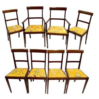 Lot 768 - A set of eight Edwardian mahogany dining...
