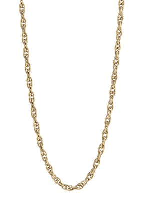Lot 151 - A 9ct gold fancy-link chain necklace