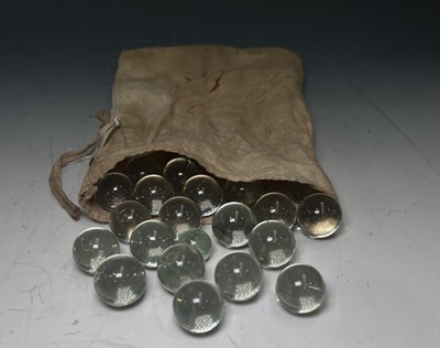 Lot 231 - A bag of WWI-era clear glass marbles