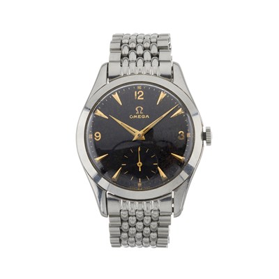 Lot 158 - Omega, a stainless steel bracelet watch