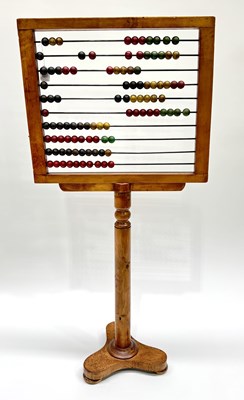 Lot 558A - A Victorian pine abacus on stand, 125cm high,...