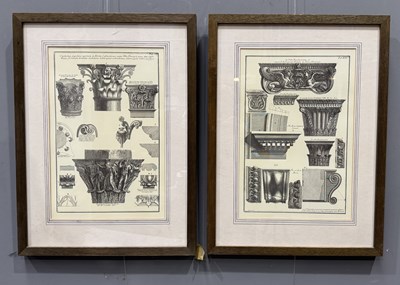 Lot 308 - Two architectural prints after Giovanni...