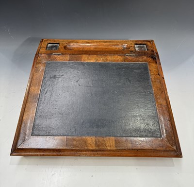 Lot 189 - A 19th century walnut writing slope, 47cm wide,...