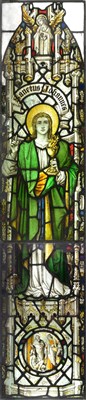 Lot 84 - Clayton and Bell, a pair of stained glass...