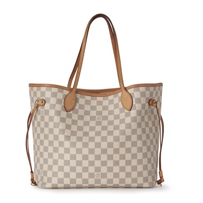 Lot 287 - Louis Vuitton, a damier azur Neverfull MM handbag w/pouch.
