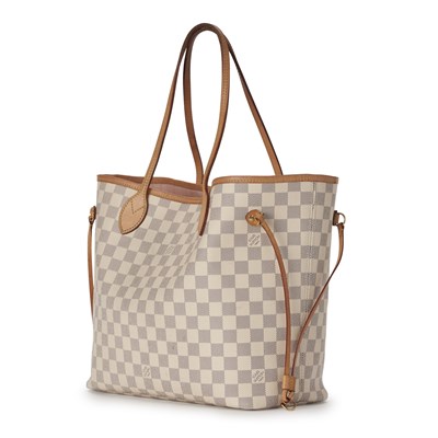 Lot 287 - Louis Vuitton, a damier azur Neverfull MM handbag w/pouch.