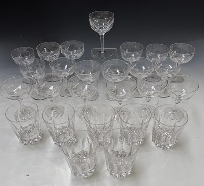 Lot 55 - A collection of Victorian facet cut champagne...