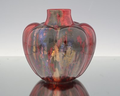 Lot 622 - Fred Moore for Royal Doulton, a flambe gourd...