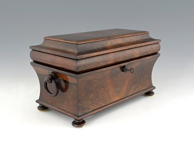Lot 156 - A Regency rosewood tea caddy, circa 1820, of...