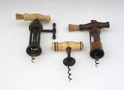 Lot 143 - Three 19th century corkscrews, G Twigg's...