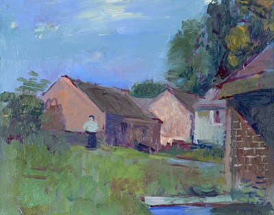 Lot 288 - Alfred Reth (Hungarian, 1884-1966), French landscape with houses