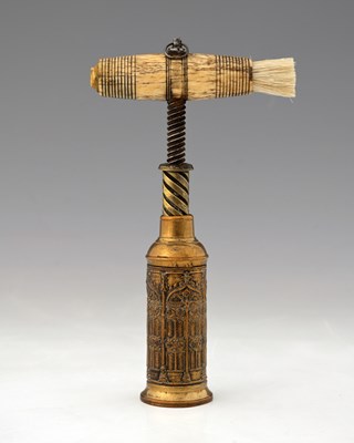 Lot 146 - A Thomason Gothic barrel corkscrew, cast in...