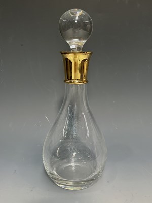 Lot 175 - An Elizabeth II silver gilt mounted glass...
