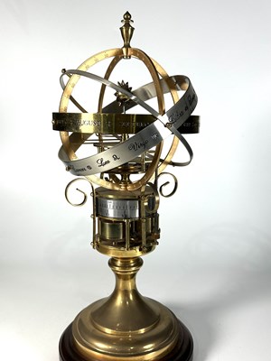Lot 327 - A reproduction Victorian style brass orrery...