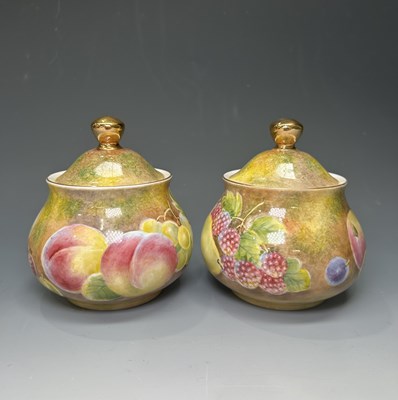Lot 136 - Brian Leaman, Royal Worcester artist, a pair...