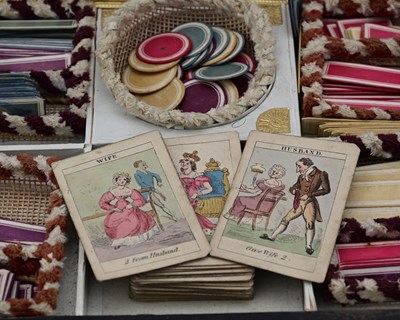 Lot 198 - A mahogany cased parlour game, circa 1830, the...