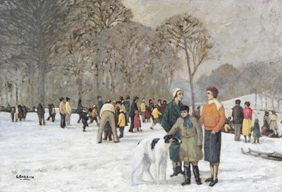 Lot 267 - George Sarson (British, 1880-1969), a winter...