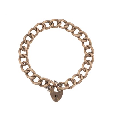 Lot 7 - An early 20th century 9ct gold curb-link bracelet