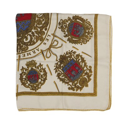 Lot 431 - Hermes, a Les Armes de Paris silk scarf.