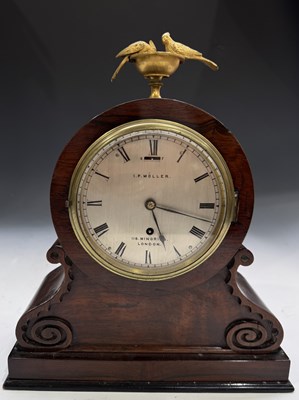 Lot 243 - A rosewood cased Regency bracket clock, gilt...