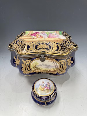 Lot 113 - An enamel on copper hinged and lidded box, in...