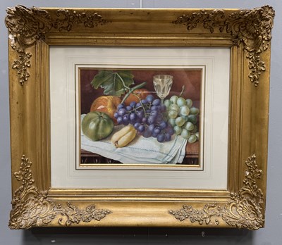 Lot 303 - A late 19th century still life, watercolour on...