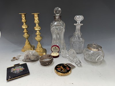 Lot 44 - A silver mounted miser's or 'kluk' decanter,...