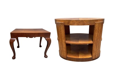 Lot 568 - An elliptical Art Deco, occasional table, four...