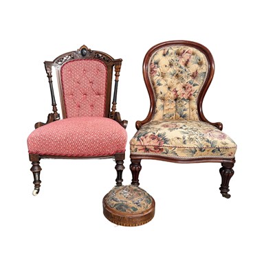 Lot 608 - Two late 19th century open-sided low or...