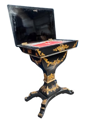 Lot 552 - A mid to late 19th century papier mache work...