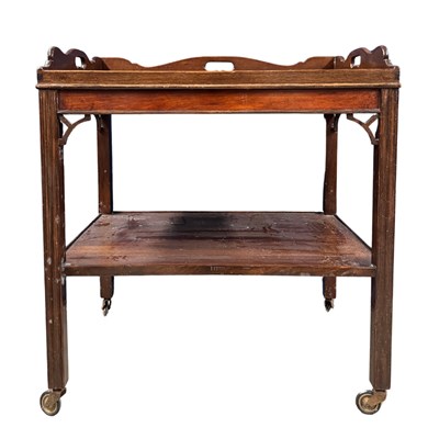 Lot 571 - A Georgian style mahogany side table or fixed...
