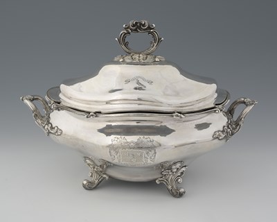 Lot 1 - A nineteenth-century plated soup tureen, by T...