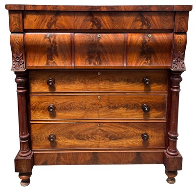 Lot 617 - A 19th century Scottish chest of drawers, one...