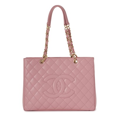 Lot 312 - Chanel, a pink caviar Grand Shopping Tote.