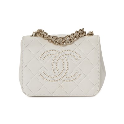 Lot 313 - Chanel, a Beauty Begins studded CC flap handbag.