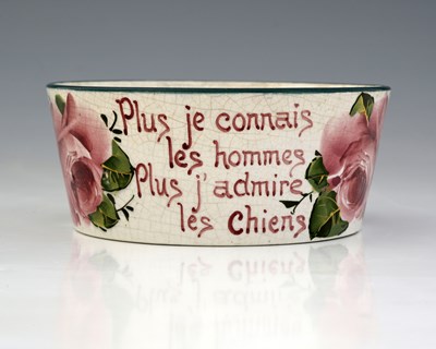 Lot 485 - A Wemyss large dog bowl, early 20th Century,...