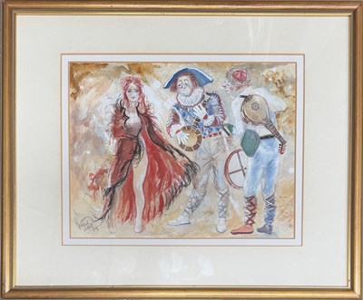 Lot 324 - John Uht (American, 1924-2010), Minstrels,...