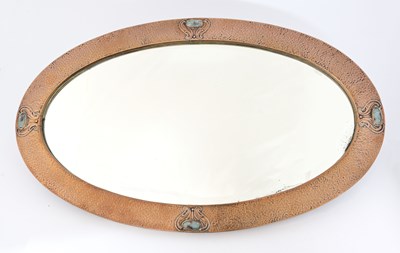 Lot 119 - An Arts and Crafts copper and Ruskin set...