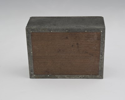 Lot 100 - An Arts and Crafts pewter and Ruskin set box,...