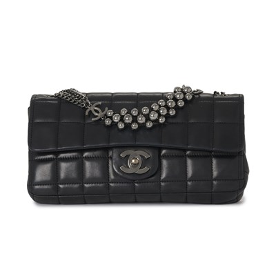 Lot 321 - Chanel, an East West Chocolate Bar handbag.