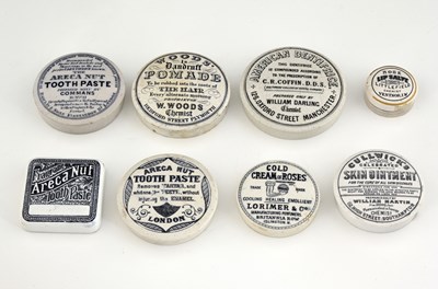 Lot 181 - Various toothpaste and ointment pot lids,...