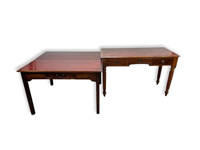 Lot 778 - An 19th century oak, side table with drawers,...
