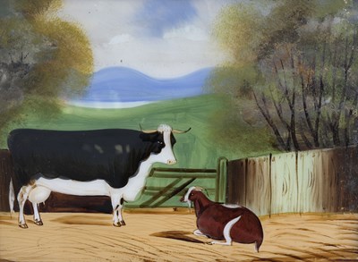Lot 275 - 19th Century School, a naive study of a cow...