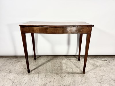 Lot 772 - Small Georgian mahogany serpentine from side...