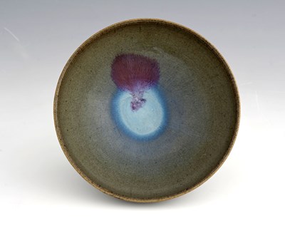 Lot 333 - A Chinese purple splashed Junyao bubble bowl,...