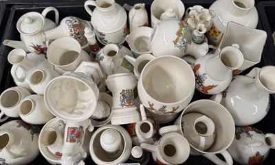 Lot 83 - A tray of assorted Crested china and Goss ware,...