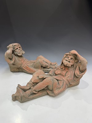 Lot 530 - A pair of Italian terracotta wall appliqués,...