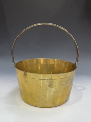Lot 209 - A Victorian brass and iron jam pale, with iron...